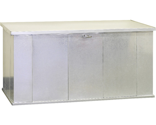 Box na polstry Bern 146 x 76 x 71 cm plechový stříbrný