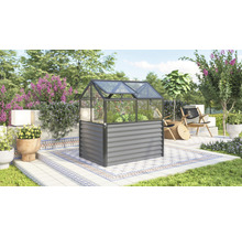 Vyvýšený záhon Vitavia Gamma 126,7 x 89 x 134,5 cm černý vč. skleněného pařeniště