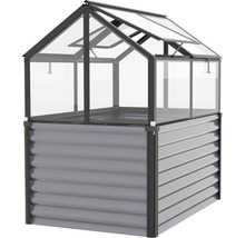 Vyvýšený záhon Vitavia Gamma 126,7 x 89 x 134,5 cm černý vč. skleněného pařeniště