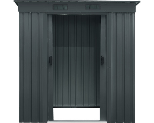 Kovový zahradní domek s posuvnými dveřmi