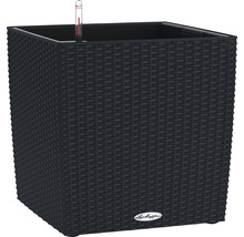 Čtvercový květináč se zavlažovacím systémem a logem Lechuza