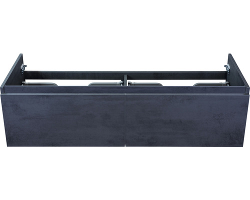 Koupelnová skříňka pod umyvadlo Sanox Frozen beton antracit 140 x 40 x 45 cm Skříňka pod umyvadlo se dvěma dvířky