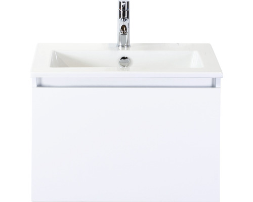 Koupelnový nábytkový set Sanox Frozen barva čela bílá vysoce lesklá ŠxVxH 61 x 42 x 46 cm s keramickým umyvadlem