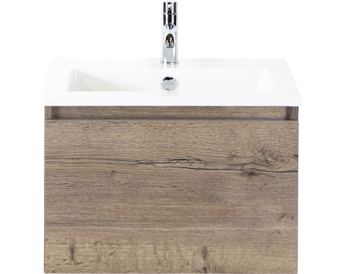 Koupelnový nábytkový set Sanox Frozen barva čela tabacco ŠxVxH 61 x 42 x 46 cm s keramickým umyvadlem
