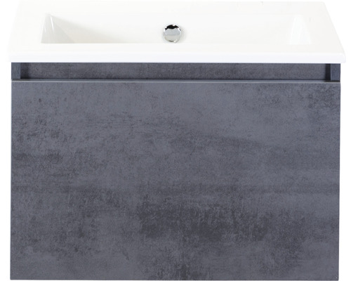 Koupelnový nábytkový set Sanox Frozen barva čela beton antracitově šedá ŠxVxH 61 x 42 x 46 cm s keramickým umyvadlem bez otvoru na kohout
