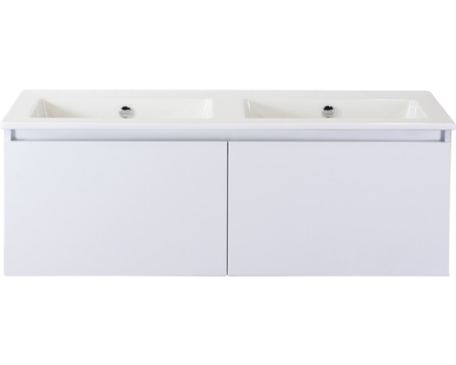 Koupelnový nábytkový set Sanox Frozen barva čela bílá vysoce lesklá ŠxVxH 121 x 42 x 46 cm s keramickým umyvadlem bez otvoru na kohout