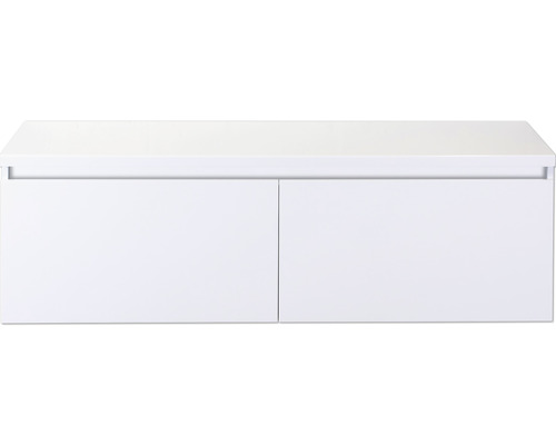 Koupelnová skříňka pod umyvadlo Sanox Frozen bílá vysoce lesklá 140,2 x 43,6 x 45 cm
