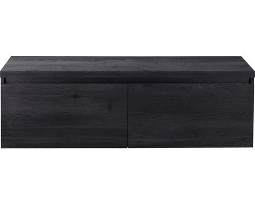 Koupelnová skříňka pod umyvadlo Sanox Frozen dub černý dub černý 140,2 x 43,6 x 45 cm