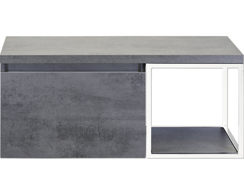 Koupelnová skříňka pod umyvadlo Sanox Frozen beton antracit 100,2 x 43,6 x 45 cm
