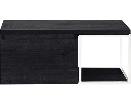 Koupelnová skříňka pod umyvadlo Sanox Frozen dub černý dub černý 100,2 x 43,6 x 45 cm