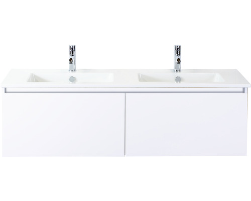 Koupelnový nábytkový set Sanox Frozen barva čela bílá vysoce lesklá ŠxVxH 141 x 42 x 46 cm s keramickým umyvadlem