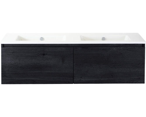 Koupelnová sestava Sanox Frozen 141 cm dub černý 75735249