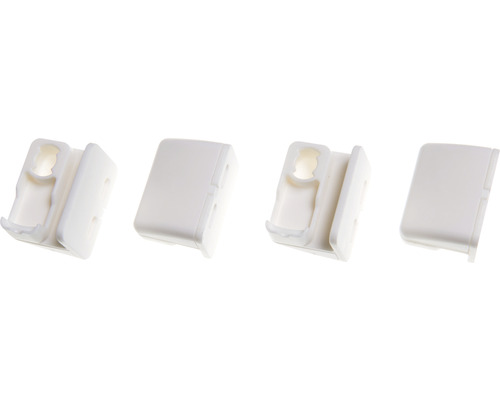 Čtyři plastové držáky pro nábytkové konektory