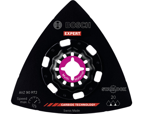 Brusná deska Bosch Starlock MultiMat AVZ90RT2, zrnitost 20, 90 mm