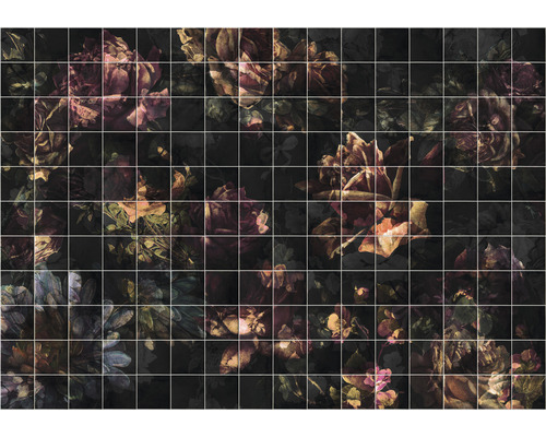 Fototapeta vliesová INX8-080 Tiles Flowers 400x280 cm