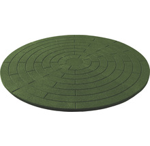 Kulatá zelená obrubníková deska s vzorem