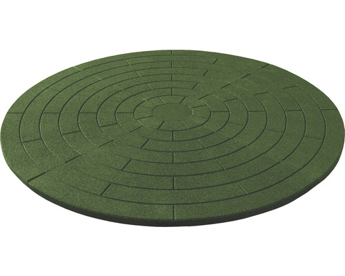 Kulatá zelená obrubníková deska s vzorem