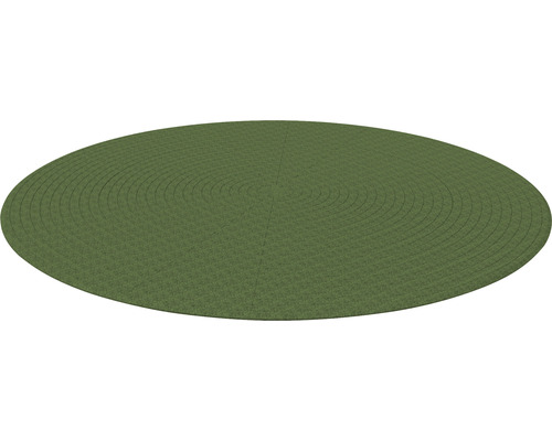 Pryžová podložka pod bazén Terrasoft Ø 580 cm – kaučuk – zelená Kulatý koberec s koncentrickými kruhy
