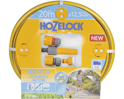 Hadice na vodu HOZELOCK Tricoflex Ultraflex 1/2" délka 20 m starter set vč. příslušenství