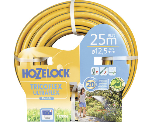 Hadice na vodu HOZELOCK Tricoflex Ultraflex 1/2" délka 25 m Žlutá zahradní hadice 25 metrů od společnosti Hozelock