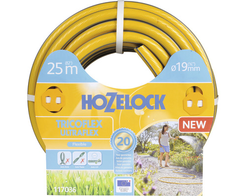 Hadice na vodu HOZELOCK Tricoflex Ultraflex 3/4" délka 25 m Hozelock Tricoflex Ultraflex zahradní hadice, délka 25 metrů a průměr 19 milimetrů