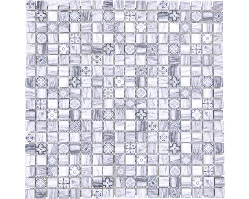 Skleněná mozaika 30x30 cm šedá XCM RW09