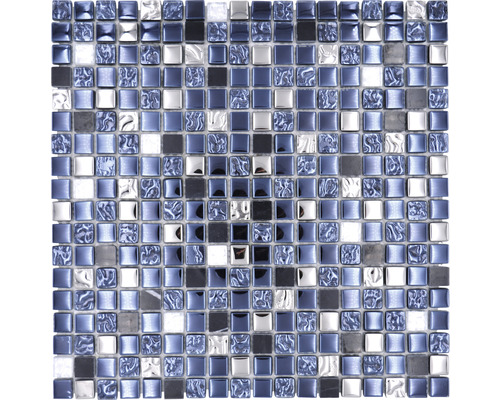 Mozaika mix 30x30 cm černostříbrná XCM M660