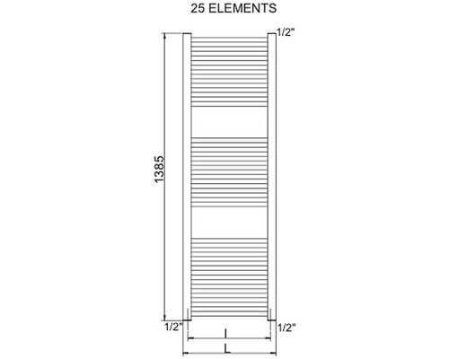 Koupelnový radiátor Cordivari LISA 22 1160x600 mm 3551646101210