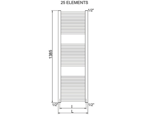 Koupelnový radiátor Cordivari LISA 22 1385x500 mm 3551646101010
