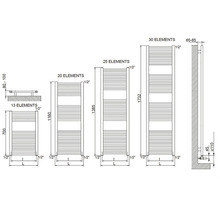 Koupelnový radiátor Cordivari LISA 22 700x500 mm 3551646101202