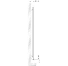 Koupelnový radiátor Cordivari VIMA elektrický chrom 1496x500 mm 3581656110006