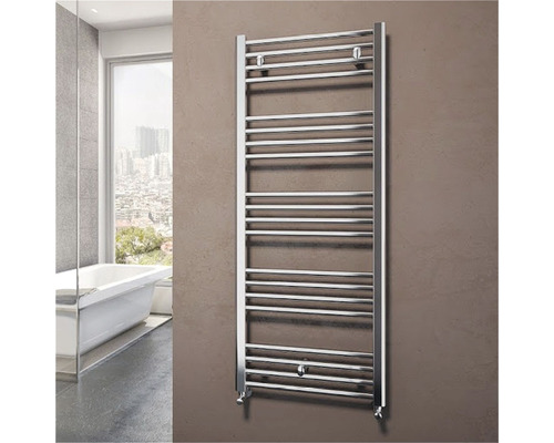 Koupelnový radiátor Cordivari VIMA Chromed 1238x500 mm 3551650001307 Kovový radiátor na ručníky v koupelně