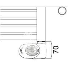 Koupelnový radiátor Cordivari LISA 22 elektrický bílá 1160x500 3581646100054