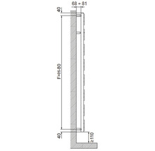 Koupelnový radiátor Cordivari KELLY FLAT 1536x600 mm bílá 3551726100031