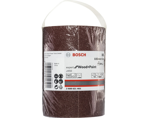 Brusný papír Bosch v roli Expert Wood plus Paint, zrnitost 80, 115 milimetrů krát 5 metrů