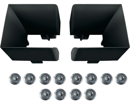 Vstupní trychtýř pro vodicí lištu rolety černý (balení=2 kusy) včetně šroubovací vsuvky