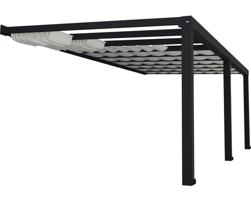 Pergola s lamelovou střechou pro zahradu nebo terasu