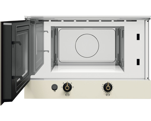 Otevřená vestavná trouba s ovládacími prvky