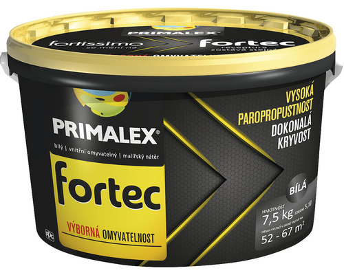 Barva na zeď Primalex Fortec bílá 7,5 kg