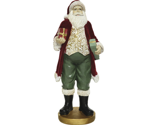Santa polyresinový 24 cm Dekorativní figurka Santa Clause s dárky