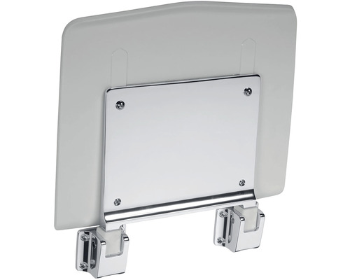 Závěsné sedátko do vany s opěradlem a kovovými držáky