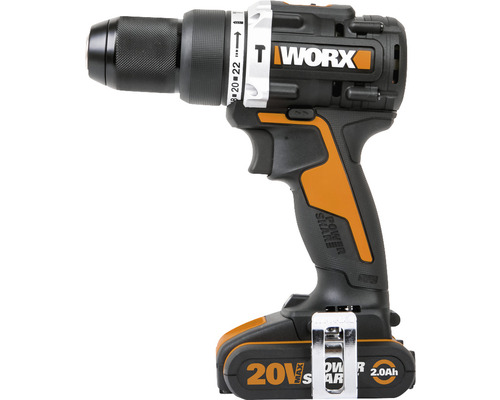 Akumulátorový vrtací šroubovák Worx s 20voltovou baterií