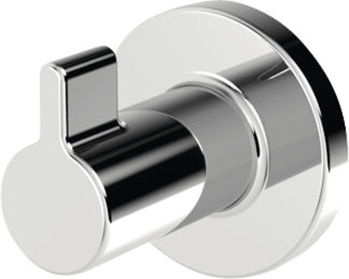 Samostatný, kulatý, stříbrný háček na oblečení