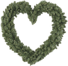 Věnec ve tvaru srdce z jedlových větví pro dekoraci