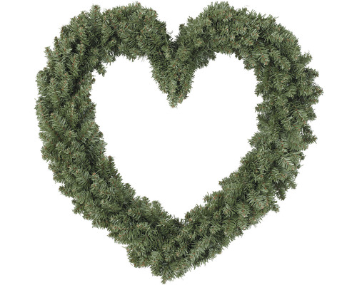 Věnec ve tvaru srdce z jedlových větví pro dekoraci