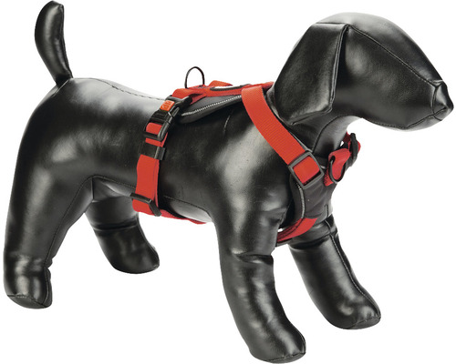 Postroj pro psy Y Karlie Art Sportiv Premium vel. S 20 mm 38 – 48 cm červený Psí figurína s červeným postrojem