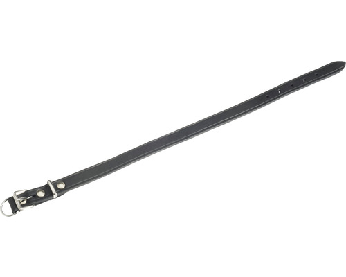 Obojek pro psy Karlie Rondo kožený s odlehčením tahu vel. L 20 mm x 47 cm černý Kožený obojek pro domácí zvířata s kovovou sponou a D-kroužkem