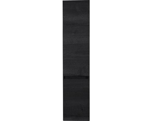 Koupelnová skříňka vysoká Sanox Maxx XL dub černý dub černý 35 x 160 x 35 cm Tmavé dřevěné čelo nábytku