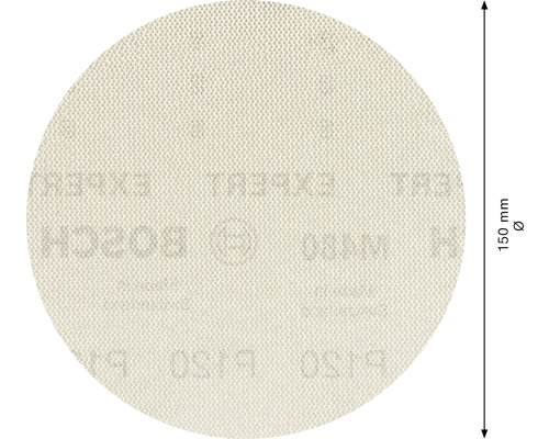 Brusný papír, kulatý brusný kotouč, zrnitost P180, průměr 150 mm