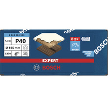 Brusný papír pro excentrické brusky Bosch Ø 125 mm, zrnitost 40, děrovaný, 50 ks-thumb-1